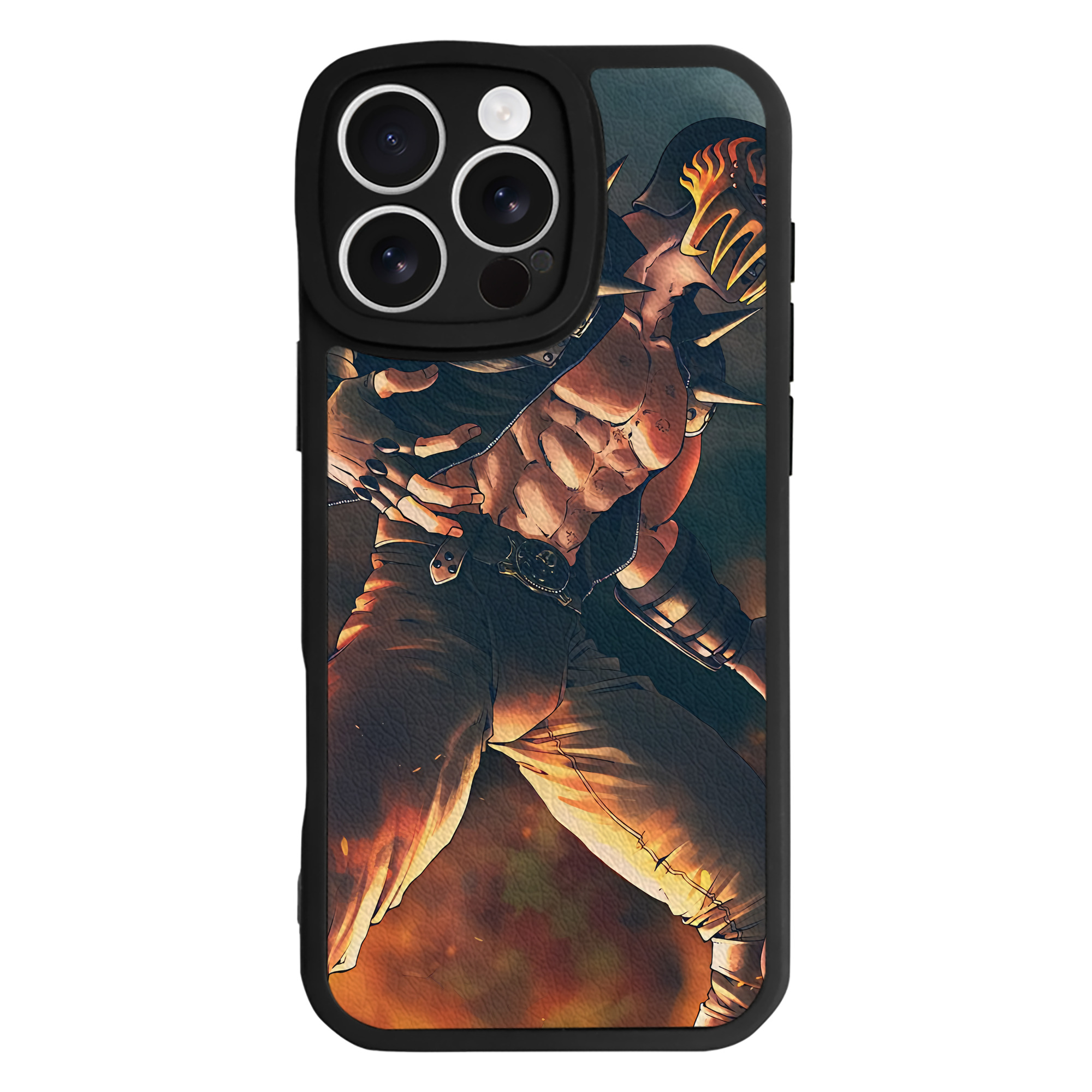 （画像用） 北斗の拳 Fist of the North Star 【iPhone 16シリーズ対応】シリコンスマホケース（レザー調） 材質：シリコン